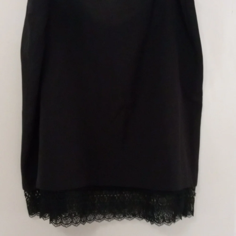Mynt 1792 Black New Knee Length Lace Trim Skirt Size 22W - Picture 1 of 3